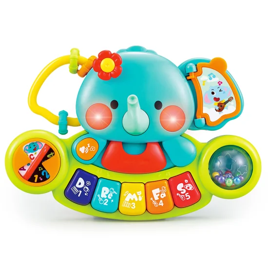 새로운 도매 교육 플라스틱 어린이 장난감 선물 아기 피아노 장난감 뮤지컬 코끼리 키보드 유아 학습 아기 제품 장난감 아기 장난감