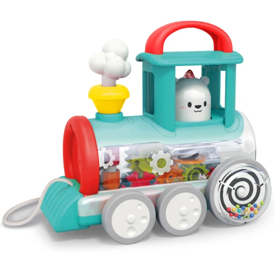 기차를 따라 새로운 최고의 푸시 장난감 자동차 전기 자동차 아기 제품 아기 어린이를위한 도매 작은 장난감 어린이 교육 플라스틱 장난감